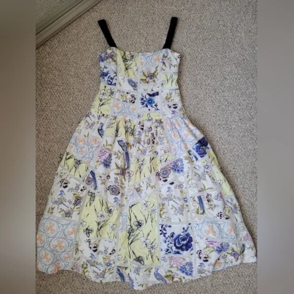 Antropologie Maeve Patchwork Midi Dress size L - Picture 9 of 9